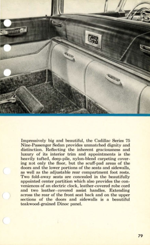 1957 Cadillac Salesmans Data Book Page 109